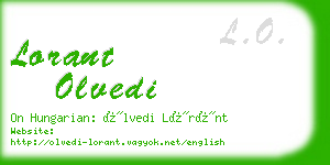 lorant olvedi business card